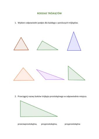 Rodzaje trójkątów