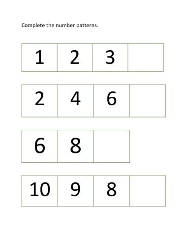 Number patterns