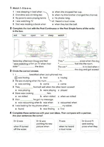 Past Simple Past continuous