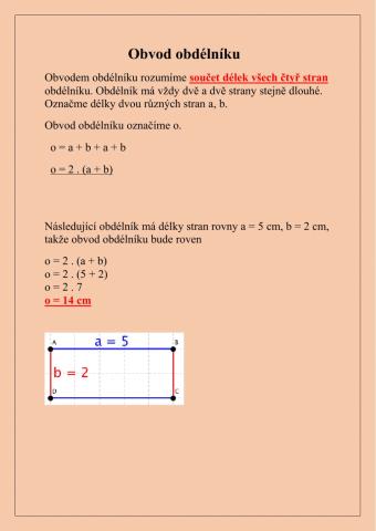 Obvod obdélníku