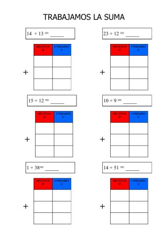 Trabajamos la suma