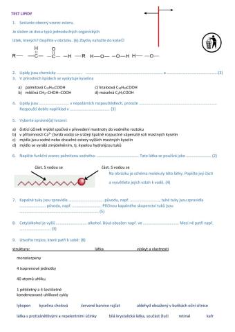 Test Lipidy a isoprenoidy