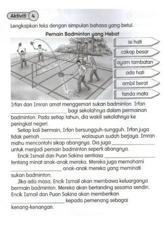 Latihan Simpulan Bahasa