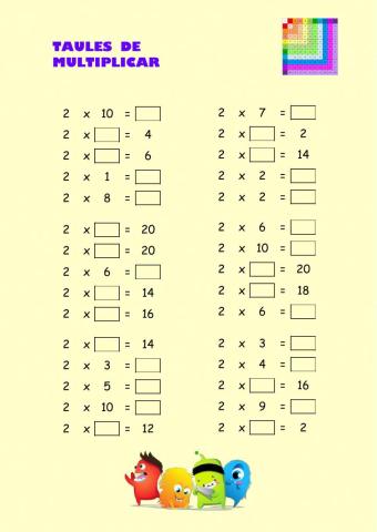 Taules de multiplicar