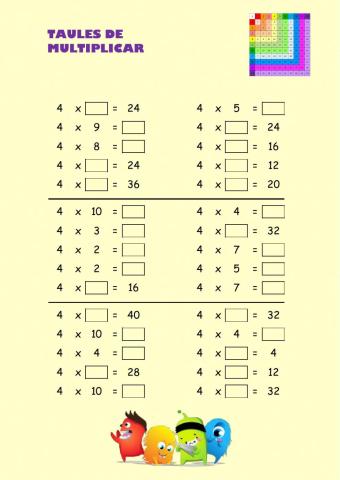 Taules de multiplicar