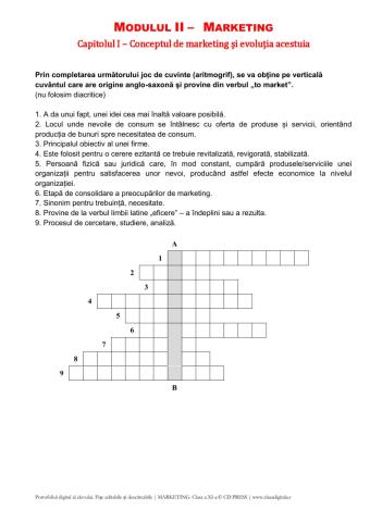 Conceptul de marketing si evolutia acestuia - fisa 7