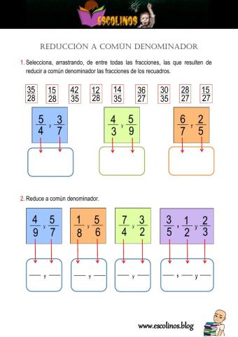 Reducción a común denominador 1