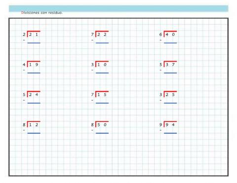 Divisiones con resuido simples