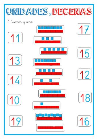 Unidades y decenas hasta 20