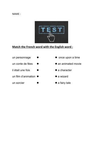 Test vocabulaire 5e PAP les contes de fées