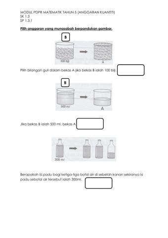 Anggaran Kuantiti Tahun 5