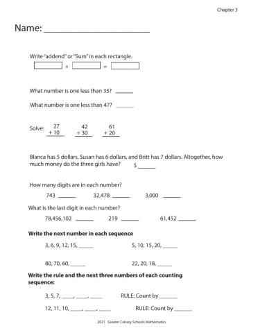 Sequences and Digits