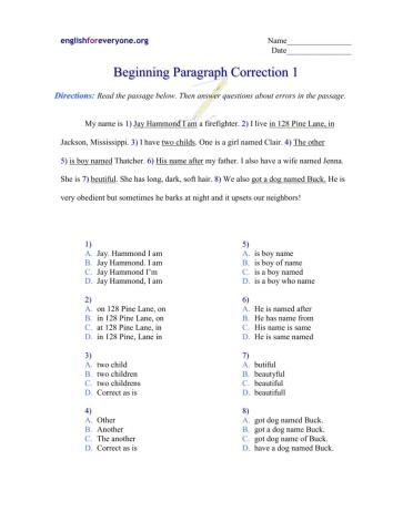 Paragraph Corrections -1