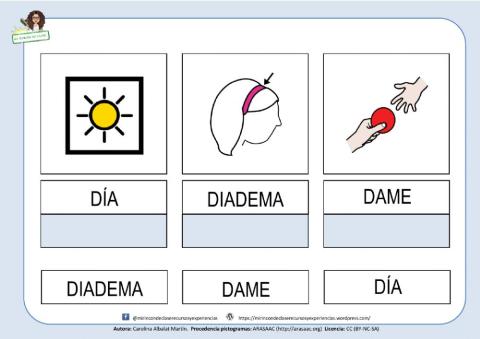 Día, diadema, dame