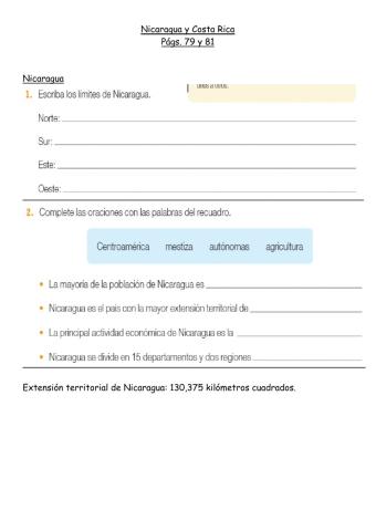 Sociales 4G-Nicaragua y Costa Rica