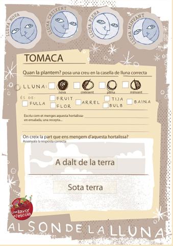 Hort Cultivant amb la lluna TOMACA