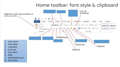 Home tool bar