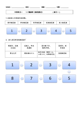 中四 1.1桃花源记