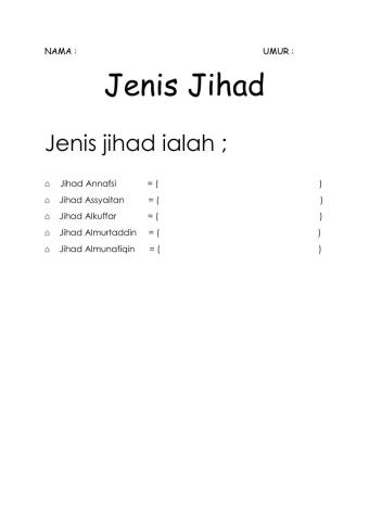 Jenis jihad