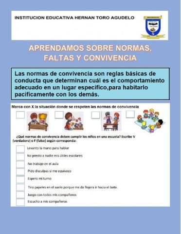 Aprende normas, faltas y convivencia