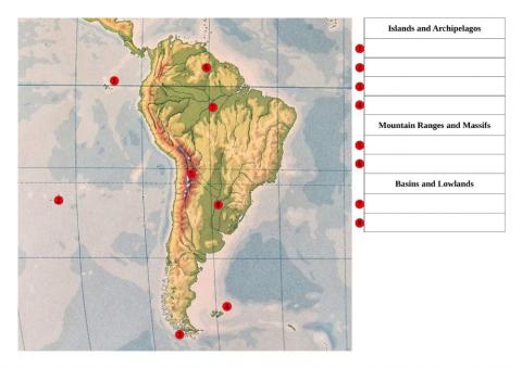 South American islands, mountains and basins 3