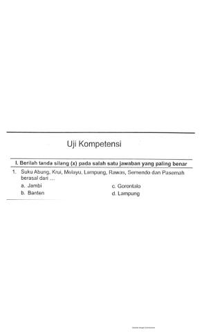 Uji kompetensi K4T7S1PPKN