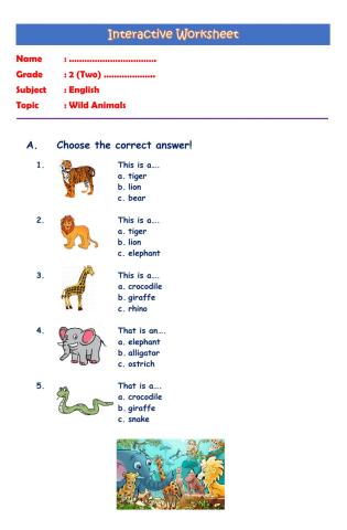 Liveworksheets Animals