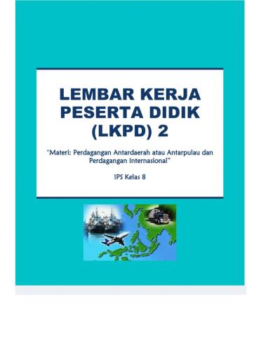 Perdagangan Antarpulau dan Perdagangan Internaional