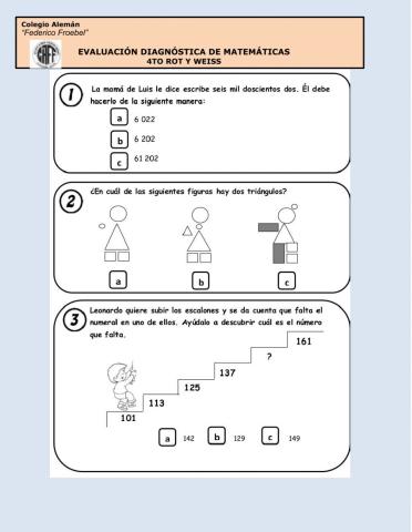 Diagnostico de matematica