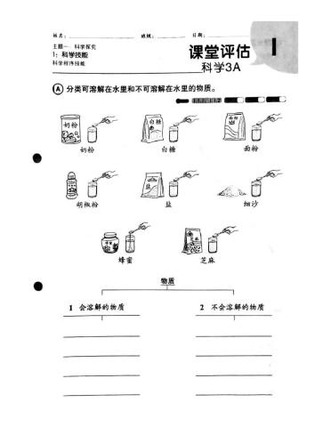 3年级科学 第一课（科学程序技能）