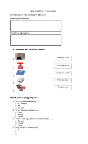 Tema6 Subtema 1 pembelajaran 1