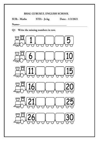 Maths worksheet