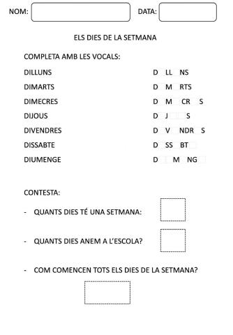 Els dies de la setmana