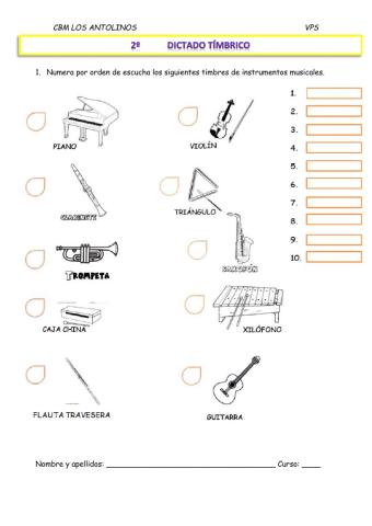 Dictado de instrumentos