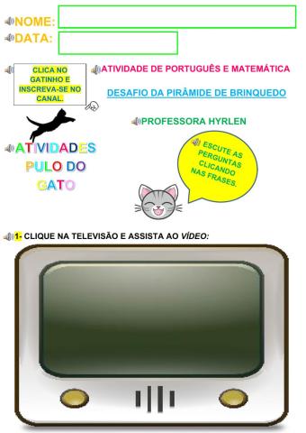 Desafio da pirâmide de brinquedo