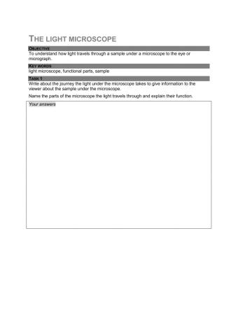 Microscope literacy task