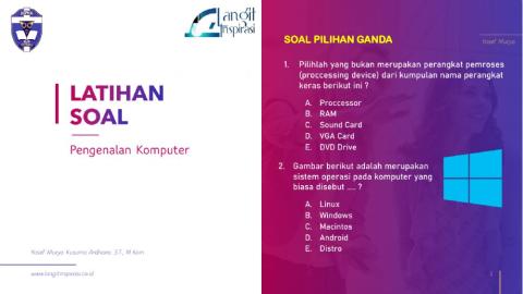 Latihan Soal Pengenalan Komputer