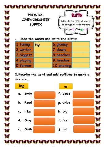 Suffixes