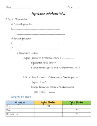 Reproduction Notes