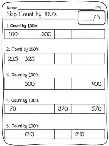 Skip counting by 100's