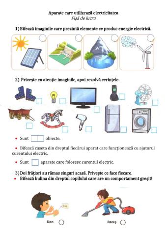 Aparate care utilizează electricitatea