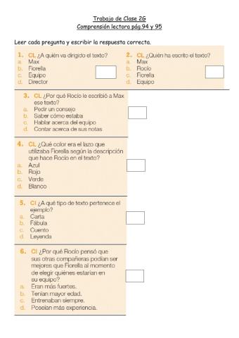 Español 2G-Pg.94 y 95