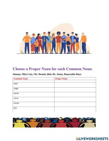 Proper Nouns and Common Nouns