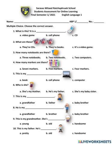 Language Final Exam P1.