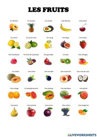 Les fruits