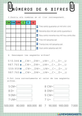 Descomposició fins a 7 xifres