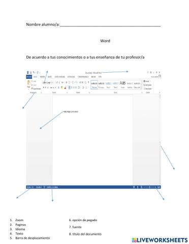 Partes del word