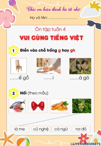 Ôn tập cuối tuần