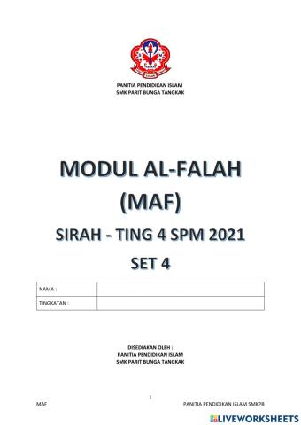 Modul maf sirah (tokoh) set 4