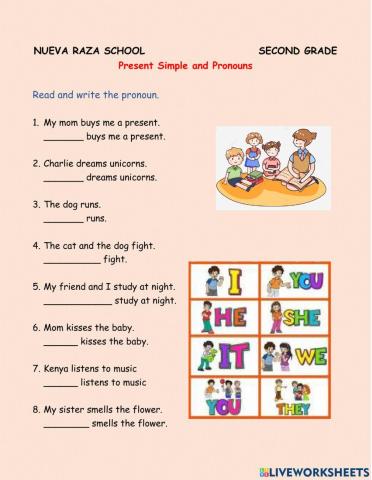 Present Simple and Personal Pronouns